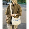 thumbnail image 5 of Messenger Bag for Men Women Large Capacity Crossbody Bag Canvas Tote Bag Shoulder Bag Satchel Hobo for School Work, 5 of 7
