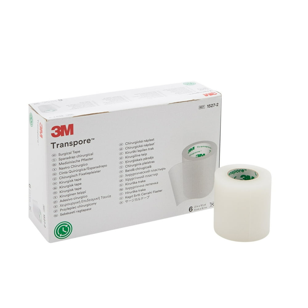 3M Transpore Medical Tape 2" x 10 yds. 15272, 1 Box, 6 Rolls/Box