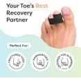 thumbnail image 4 of Zentoes Fabric Buddy Toe Wrap, Reusable Hammertoe Straightener & Separator, 4 Count, Black, 4 of 11
