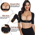 thumbnail image 4 of Corrector de postura para mujer, moldeador de brazos, adelgazante, soporte para hombros y espalda, moldeador, previene jorobas, L, negro, 4 of 5