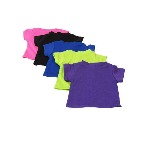 T-Shirt 5 Pack: Purple, Lime Green, Royal Blue, Black, and Hot Pink T501