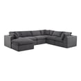 thumbnail image 3 of 139" Oversized Modular Sectional Sofa with Movable Ottoman, 7 Seater Corduroy Boneless Cloud Couch for Living Room, No Assembly Required, Beige, 3 of 12