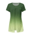 thumbnail image 5 of Sweet Home Farm Short Sleeve Shirts for Women Tunic Tops Leggings Up Casual Ruched Blouses Clothes Womens T Shirts Green, 5 of 5