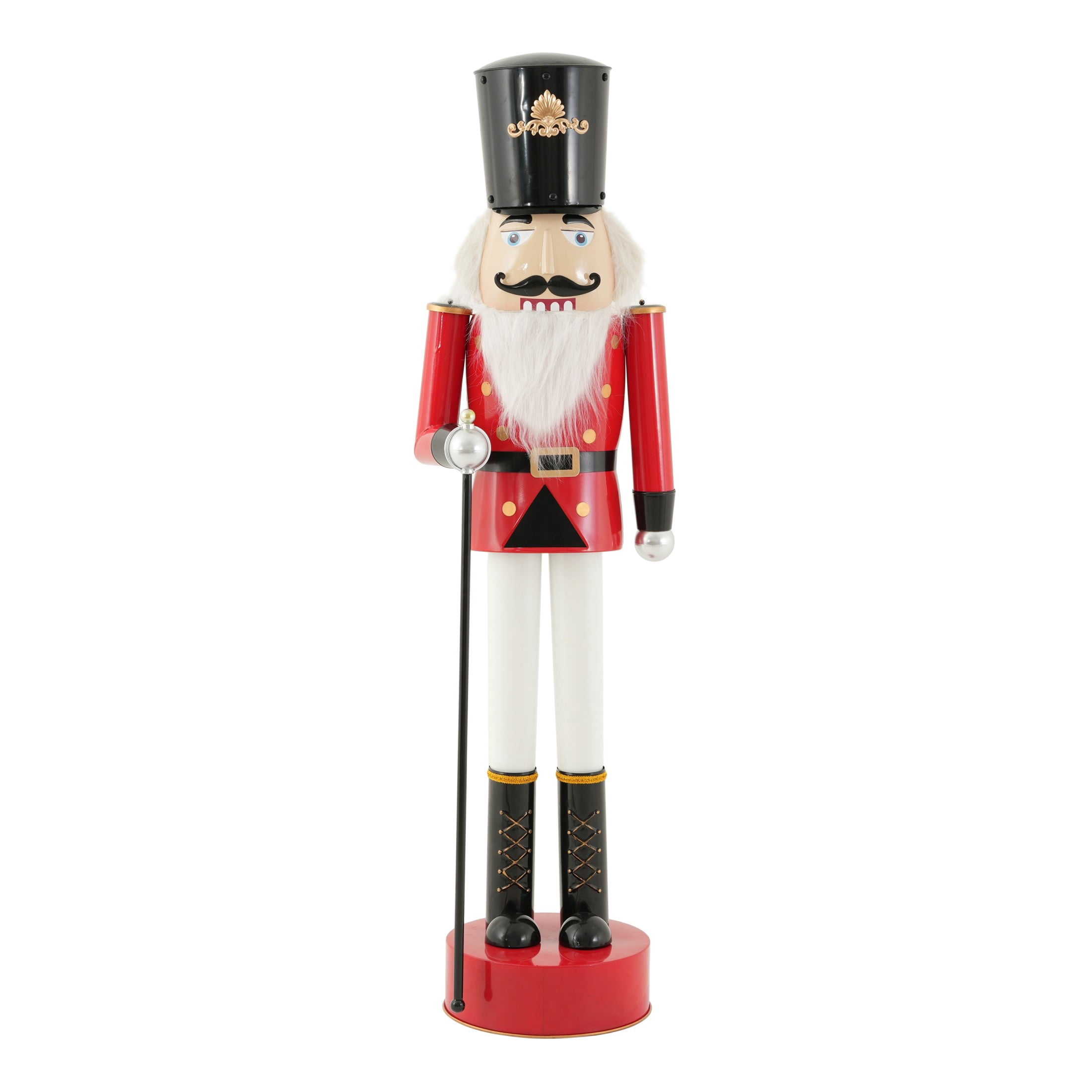 Christopher Knight Home 64" Iron Nutcracker Soldier Statue with Scepter, Ornament Christmas Decoration