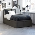 thumbnail image 2 of Lit Plateforme Simple en Bois Richmond avec Pied de Lit et Tiroir-Lit Simple, Gris, 2 of 15