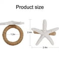 thumbnail image 2 of Duslogis 6pcs Starfish Napkin Rings White Sea Star Napkin Rings Bulk for Coastal Beach Dinning Table Decoration, Cute Napkin Ring Holders for Party Gathering Banquet Wedding Birthday (White), 2 of 7