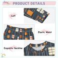 thumbnail image 3 of FORMRS Long Sleeve Top and Pants Pajama Set for Niños 2-Piece Sleepwear, Sizes 18M-8Y, Orange Checkered Pattern, 3 of 6
