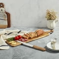 thumbnail image 2 of Tabletops Gallery 2-Piece Acacia Wood Serving Board Tray with Slicing Bread Knife Set, 2 of 7