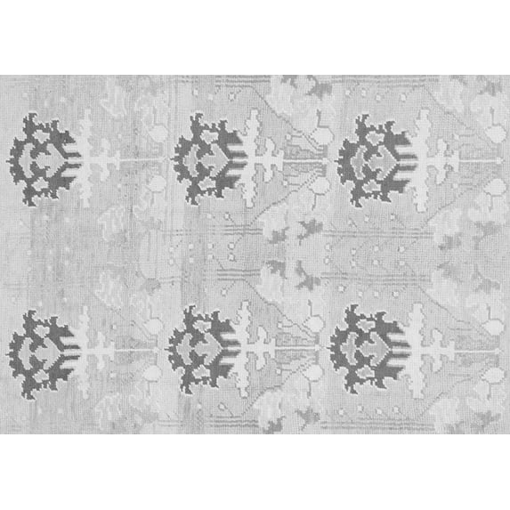 Ahgly Company Indoor Rectangle Oriental Gray Modern Area Rugs, 7' x 9'