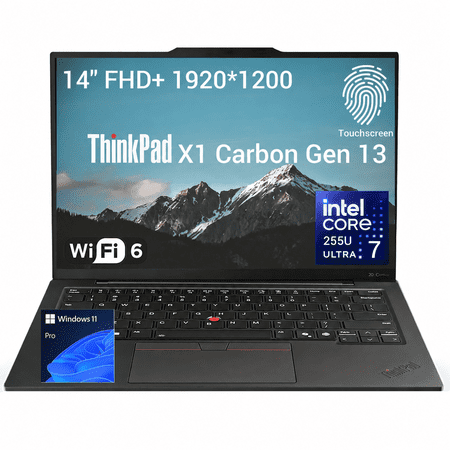 LENOVO ThinkPad X1 Carbon Gen 13 14" Business Laptop,Intel Core Ultra 7,32GB RAM, 512GB SSD, Windows 11 Pro, Black