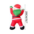 thumbnail image 2 of BAOPAI 28in LED Light Up Inflatable Santa with Straight Legs Green Backpack Wall Mount Automatic Inflation for Indoor Outdoor Christmas Decoration, 2 of 6