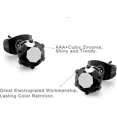 thumbnail image 4 of 5 Pairs 316L Surgical Steel Black CZ 4/5/6/7/8mm Solitaire Men Women Stud Earring, 4 of 8