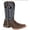 Blue, variant on Men’s Square Toe Cowboy Boots Retro Embroidered Western Mid Calf Boots with Chunky Heel for Ranch Work Rodeo Country Concerts Casual Wear and Outdoor Riding
