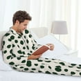 thumbnail image 6 of Balery Abstract Green Polka Dot Pattern Pajama Sets for Men Long Sleeve 2 Piece Sleepwear Loungewear Sets Soft PJ's with Pockets Long Sleeve Comfy Pj Sets-Large, 6 of 7