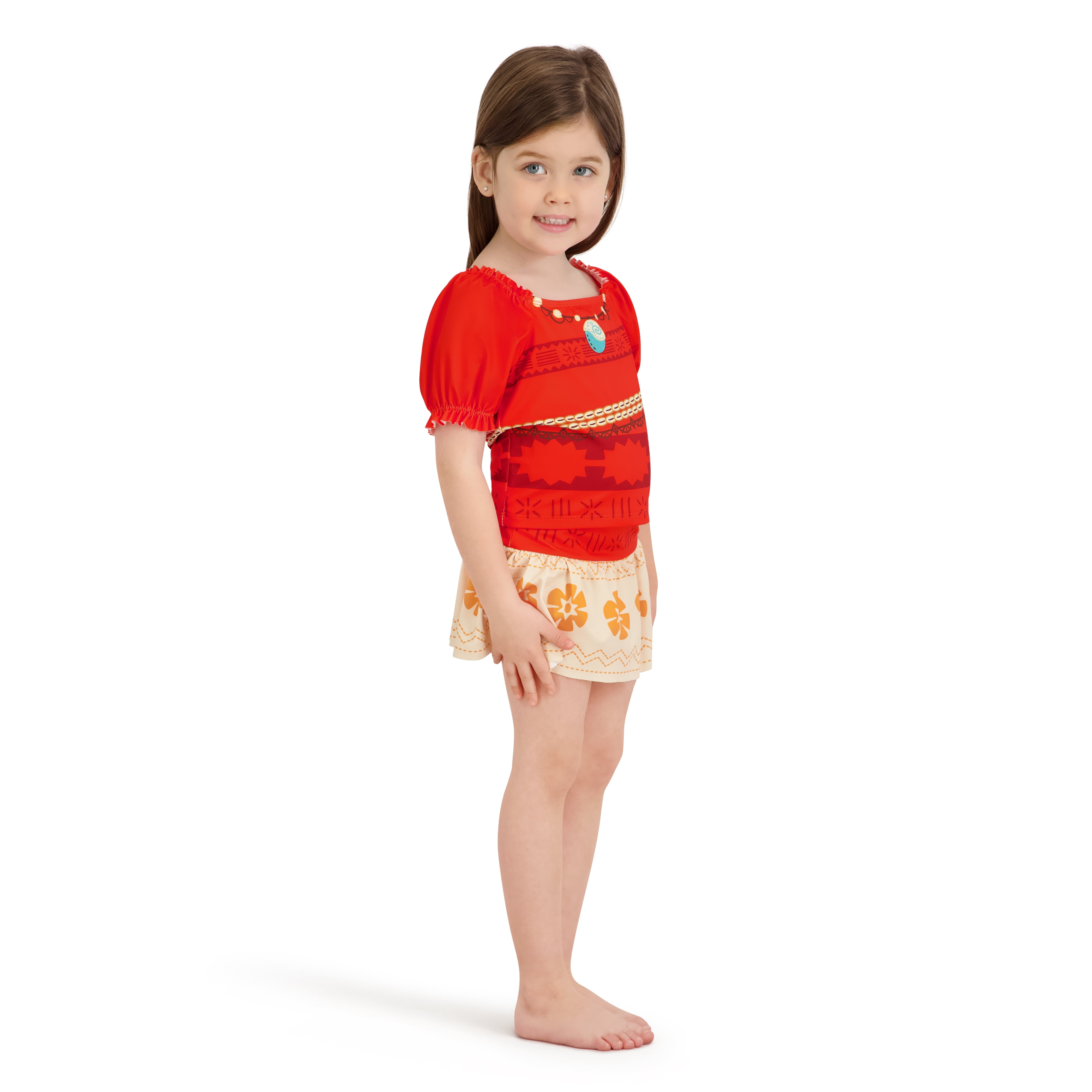 Character Toddler Girl Puff- Sleeve Tankini and Skirt Swimsuit, Sizes 12M- 5T