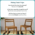 thumbnail image 5 of Now Furniture Dining Chairs Set of 2, Solid Wood Modern Kitchen Chair, 5 of 7