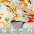 thumbnail image 2 of Christmas Door Mat Indoor Entrance 2x3 Rug – Washable Boho Floral Entry Rug, Small Area Rug Non-Slip Low Pile Throw Rugs for Entryway, Kitchen, Front Door, Kids Room (2x3ft,Sky Blue), 2 of 5