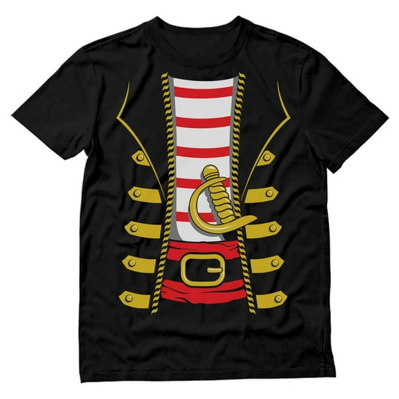 Tstars Mens Halloween Party Shirt Pirate Shirt Buccaneer Shirt Halloween Pirate Novelty Halloween Costume Spooky Trick or Treat Day of the Dead Shirt for Men T shirt