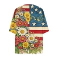 thumbnail image 4 of Abomasnow Women's Plus Size Jackets Independence Day Long Sleeve V-Neck Printed Cardigans Casual Soft Lightweight Coats, 4 of 5