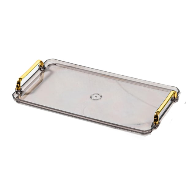 veasfak Serving Tray Rectangular Bathroom Organizer for Restaurant Hotel Living Room L