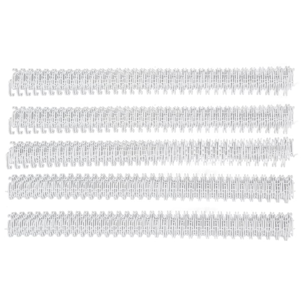 100 Bobinas De Encuadernación En Espiral, Lomos De Plástico, Capacidad De 60 Hojas, Paso 3:1, De Encuadernación De Alambre De Doble Bucle, 34 Bucles, 9,5 Mm De Diámetro