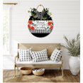 thumbnail image 4 of Time Began In The Garden Sign Front for Door Decoration, 12 in Round Wood Wreaths Wall Hanging Outdoor, Farmhouse, Porch, for Spring Summer Fall All Seasons Holiday Christmas, 4 of 5