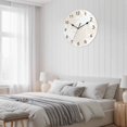 thumbnail image 6 of Wall Clock Tropical Palm Trees Clocks PVC Silent Non-Ticking Battery Operated Decorative Cream Linen Coastal Round Clock for Home Living Room Kitchen Bedroom Office School Wall Decor 14 Inch, 6 of 9