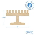 thumbnail image 3 of Wooden Menorah Cutout 7-3/16-inch x 12-inch, Modern Shape, Pack of 50 Unfinished Wood Cutouts for Hanukkah Decorations and Crafts, by Woodpeckers, 3 of 5