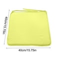 thumbnail image 3 of Outdoor Square Reversible Seat Cushion with Ties Seat Cushion Chair Cushions for Office Square Strap Garden Chair Pads Seat Cushion for Outdoor Bistros Stool Patio 15.75x15.75 Inch, Yellow, 3 of 5