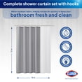 thumbnail image 2 of Juego de cortinas de ducha CLOROX para baño, impermeables, con forro, 70 x 72 pulgadas, 2 of 8