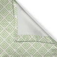 thumbnail image 4 of Ambesonne Retro Grommet Curtain Single Panel, Swirls Squares Ornate, 50"x60", Lime Green White, 4 of 5