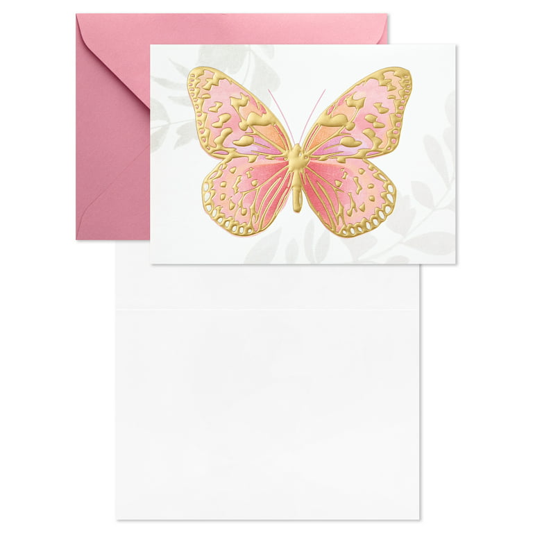 Scattered Blossoms Boxed Blank Note Cards With Glitter And Envelopes - BCRF  Partnership, 12-Count - Papyrus