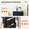 thumbnail image 3 of CONCETTA 4-Drawer Fabric Dresser Storage Chest for Bedroom, Closet, Storage Furniture for Adults, Black, 3 of 9