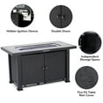 thumbnail image 3 of Propane Fire Pit Table 44 Inch, 50000BTU Rectangle Fire Table with Cover & Rain Cover, Sturdy Steel and Iron Fence Surface, Companion for Your Garden, 3 of 8