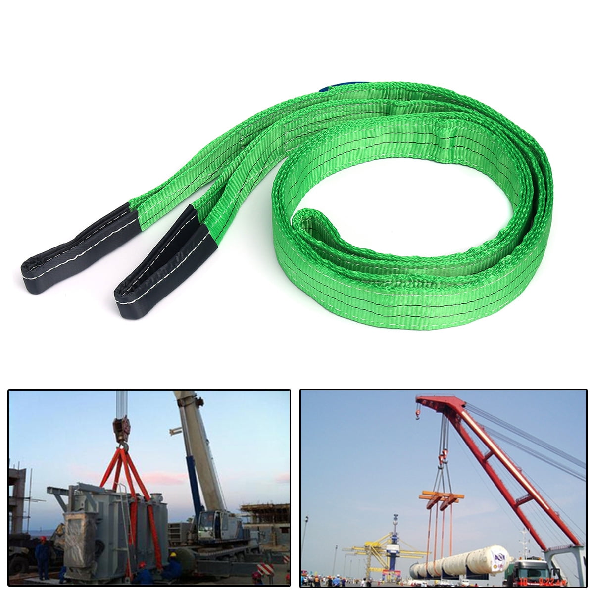 Tow Strap Duplex Webbing Lifting Sling 1 Tonne Cargo Sling Rated Strap 2 Metre - Lifting Sling
