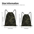 thumbnail image 2 of Fotbe Gold Gloss Outline Floral Bolsa Mochila con Cordón Estampada, Bolsa de Gimnasio Deportiva, Bolsa Cinch, Bolsa con Cordón para Hombres y Mujeres-Medium, 2 of 6
