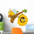 thumbnail image 1 of Honey Bee and Comb by Wallmonkeys Peel and Stick Graphic (18 in W x 17 in H) WM154879, 1 of 4