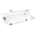 thumbnail image 2 of Sterilite 57 Liter ClearView™ Wheeled Latch Box, Clear Plastic Storage Bin with Lid, Purple Latch, 4 Pk, 2 of 7
