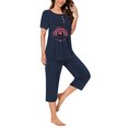 thumbnail image 2 of Qiopertar Ensemble de Pyjama à Manches Courtes et Col Rond pour Femmes avec Poches, Livraison Gratuite, 2 of 4