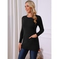 thumbnail image 2 of DARING DIVA Pullover Sweater Long Sleeve Crewneck Knit Tops M Black, 2 of 6