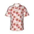 thumbnail image 2 of Picia Floral Strawberr Gentle Cotton Regular Fit Short Sleeve Casual Hawaiian Shirt for Men-Medium, 2 of 9