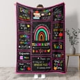 thumbnail image 3 of KAAYEE Teacher Appreciation Gifts Blanket-Teacher Gifts for Women Men-Teacher's Day Gifts-Teacher Graduation Birthday Back to School Gifts Throw Blankets,Black,60"x50", 3 of 7