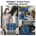 thumbnail image 4 of IFARADAY Durable Lockable Weekender Travel Bag with Compartments, Airline Approved Personal Item, 18x7x13.5, Blue, 4 of 5