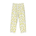 thumbnail image 6 of Uemuo Yellow Lemon Leaves Pattern Men's Wide Leg Palazzo Lounge Pants with Pockets Light Weight Loose Comfy Casual Pajama Pants-Large, 6 of 9