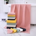 thumbnail image 4 of Xiao Hua toallas de algodón puro con textura de gofre, multiusos para baño, gimnasio, ducha, deportes y como toalla. Resiste diversas situaciones sin esfuerzo. 70 x 140 cm (Blanco), 4 of 5