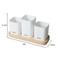 thumbnail image 3 of EGNMCR Household O-ak Base Cutlery Storage Box, Kitchen Draining Chopsticks Spoon Box, Split Storage Compartment,, 3 of 8