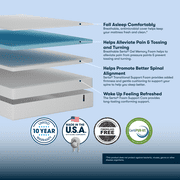 Serta 10 King Medium Gel Memory Foam Mattress – Cooling Comfort & Pressure Relief
