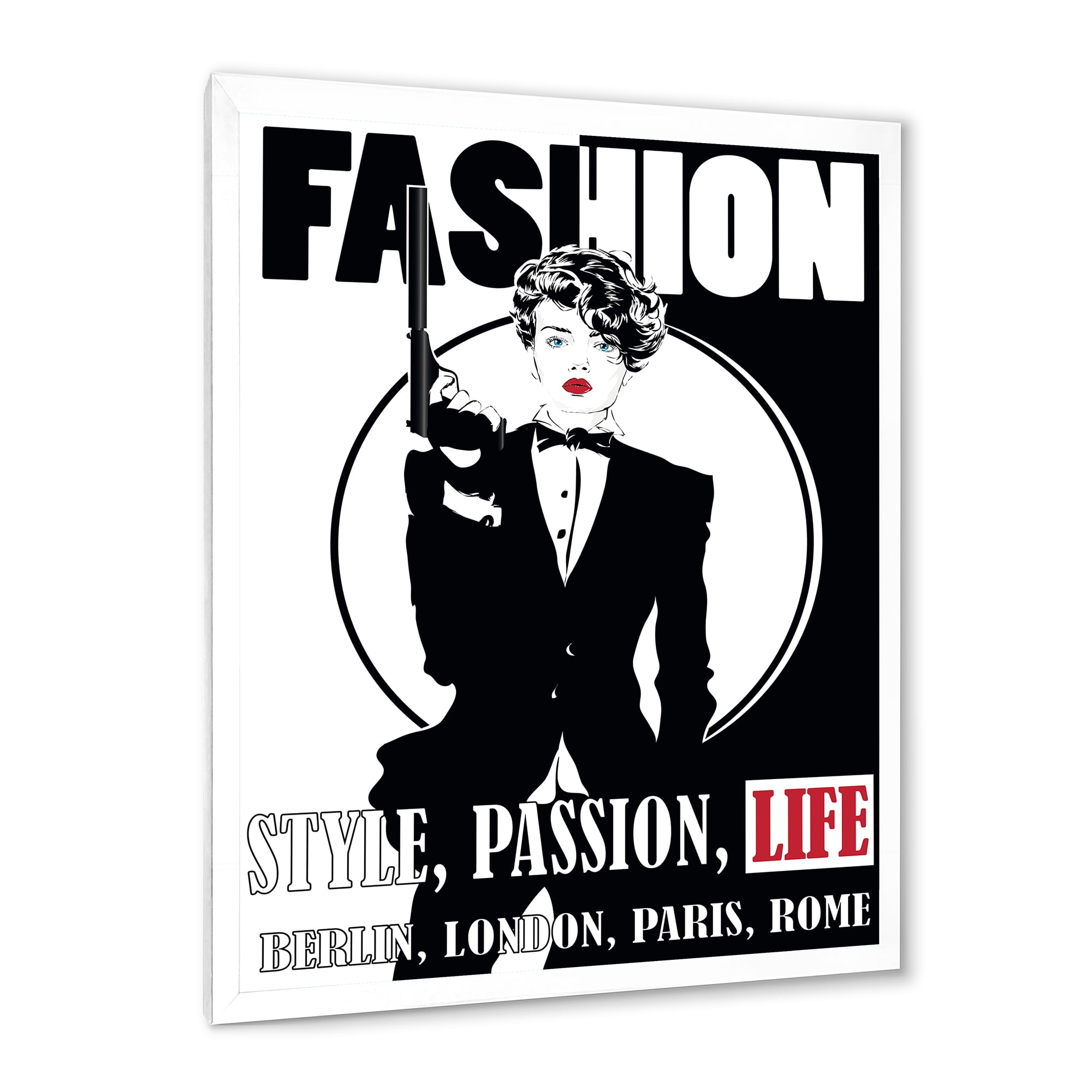 Designart 'Style Passion Life Fashion Woman II' Vintage Framed Art Print