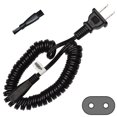 thumbnail image 1 of HQRP AC Power Cord IEC-C1 to NEMA 1-15P Shaver Lead Mains Cable + HQRP Cleaning Brush, 1 of 2