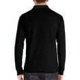 thumbnail image 3 of ZCFZJW Men's Long Sleeve Shirt Solid Color 1/4 Button Down Casual Regular Fit Golf Shirts Lapel Collared Sweatshirts Tops with Pockets Black XXL, 3 of 5